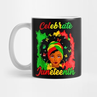 Juneteenth Afro Woman Black Queen African American Melanin Mug